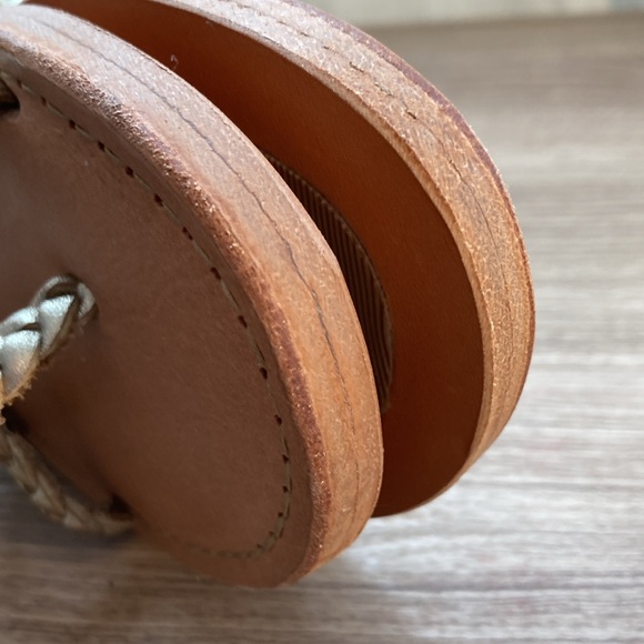 L*Space Hermosa braided sandals gold leather 39/9 - Picture 9 of 15